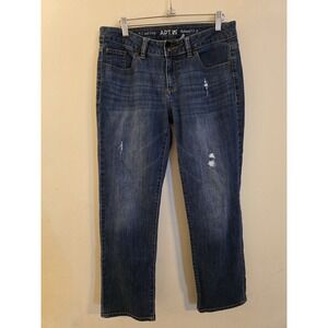 Apt‎ 9 Women's Size 4 Relaxed Crop Distressed Modern Fit Mid-Rise Stretch Jeans